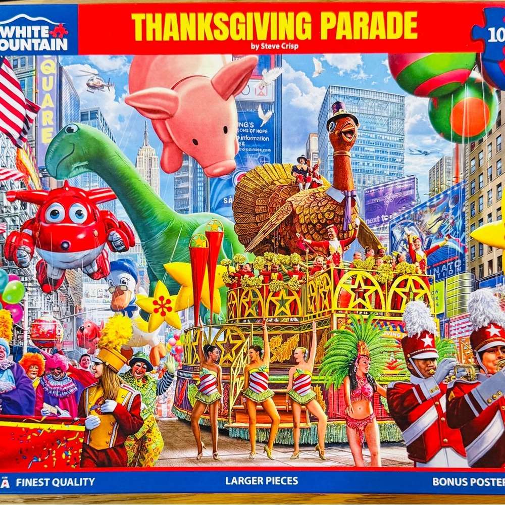 White Mountain Thanksgiving Parade Puzzle with Vibrant Colors